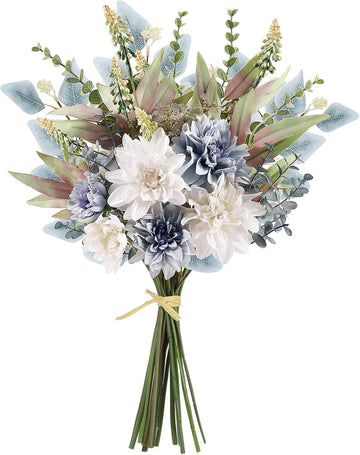 Fake Artificial Flowers Bouquet for Decoration, Silk Floral Arrangements Faux Flowers Plant Wedding Bride Bouquets