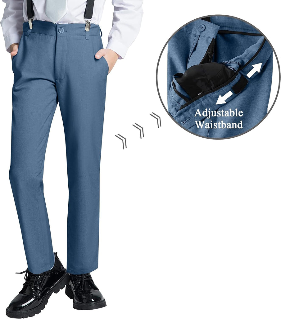 Boy's Formal Suit Set Slim Fit Kids Tuxedo Suits for Wedding Boy Outfit