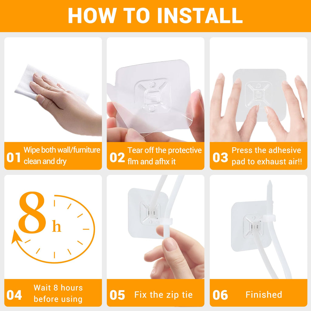 No Drill Furniture Anchors Adhesive (10 Packs) for Baby Proofing, Adjustable Anti-Tip Furniture Wall Safety Straps