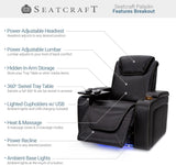 Paladin Home Theater Seating, Heat & Massage, Powered Headrest, Powered Lumbar, Italian Leather, Powered Recline