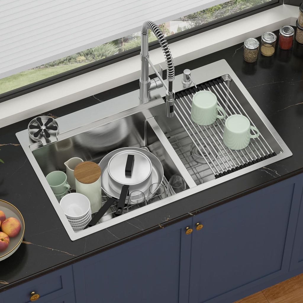 36 Drop In Double Bowl Kitchen Sink 60/40