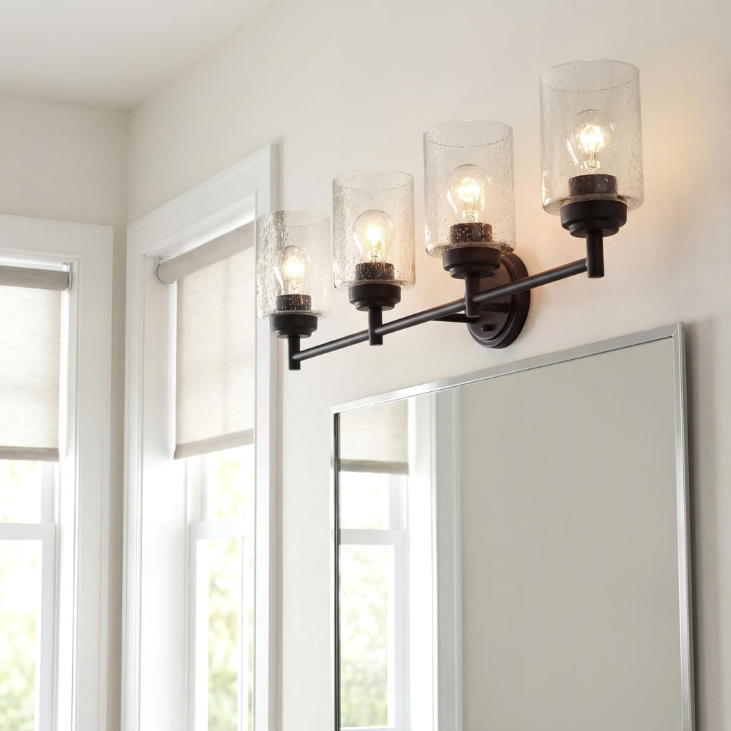 Winslow 4-Light Farmhouse Vanity Light, Olde Bronze