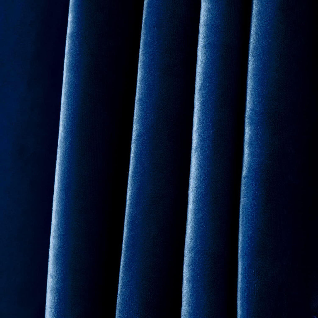 Velvet Valance Curtains, Soft Luxury Waterfall Valance with Gold Tassel Fringe Windows Royal Blue Victorian Style