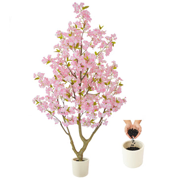 Artificial Cherry Blossom Tree 6ft Sakura with White Planter