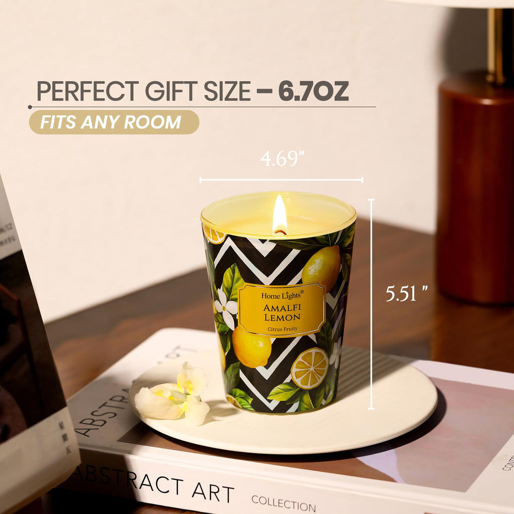 Scented Candle | 1-Wick Long-Lasting Scented Candles, 6.7oz Natural Soy Wax Candle Scented, Eclectic Mixed Styles