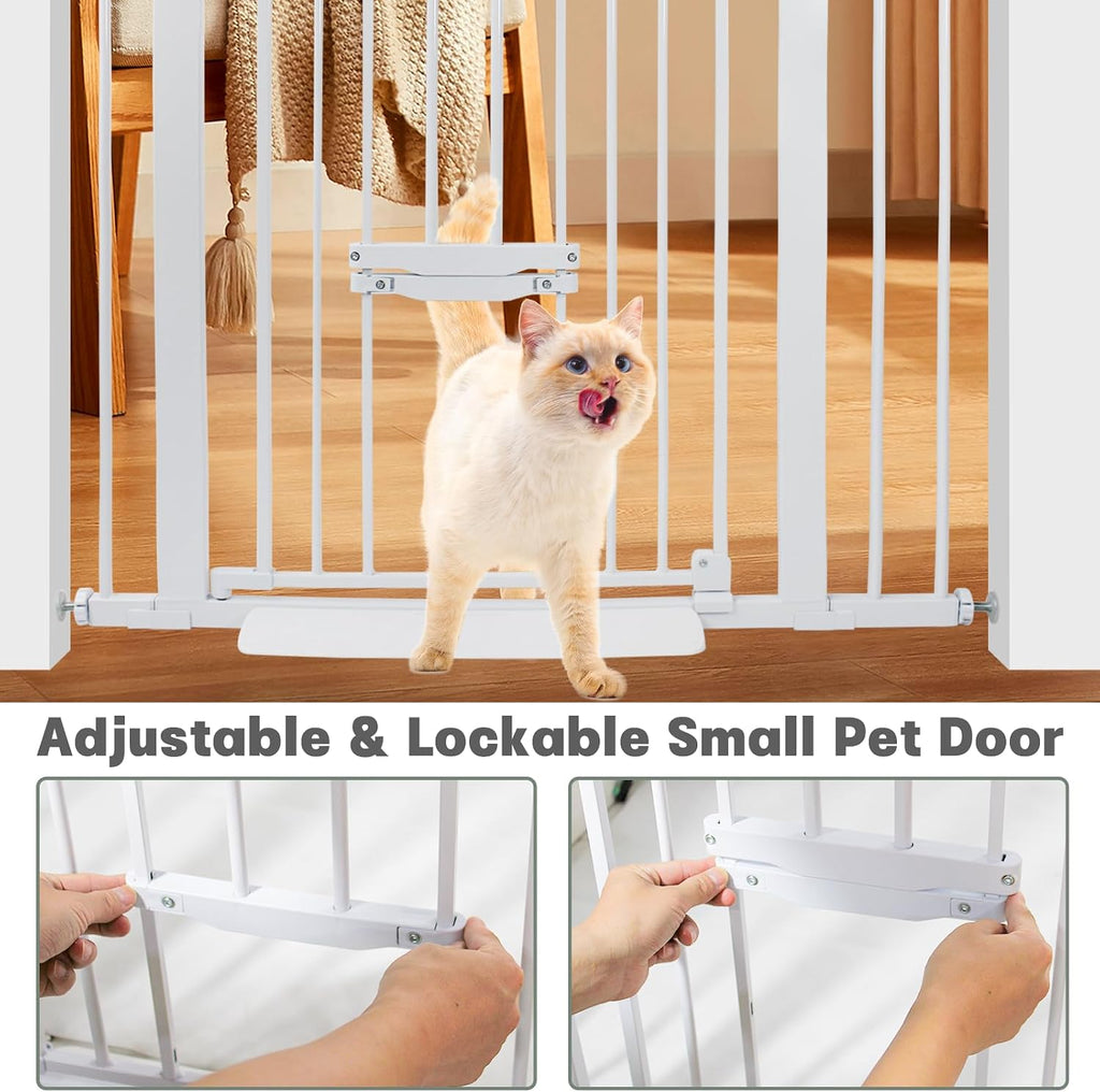 37 Inch Tall Baby Gate with Small Cat Door