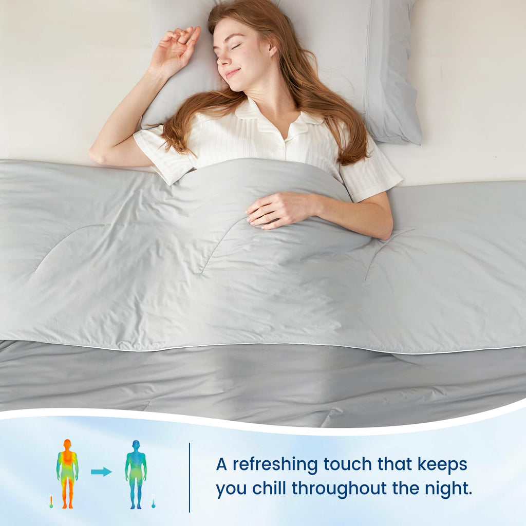 Cooling Comforter Cali King Size, Reversible Lightweight Cooling Blankets for Hot Sleepers and Night Sweats