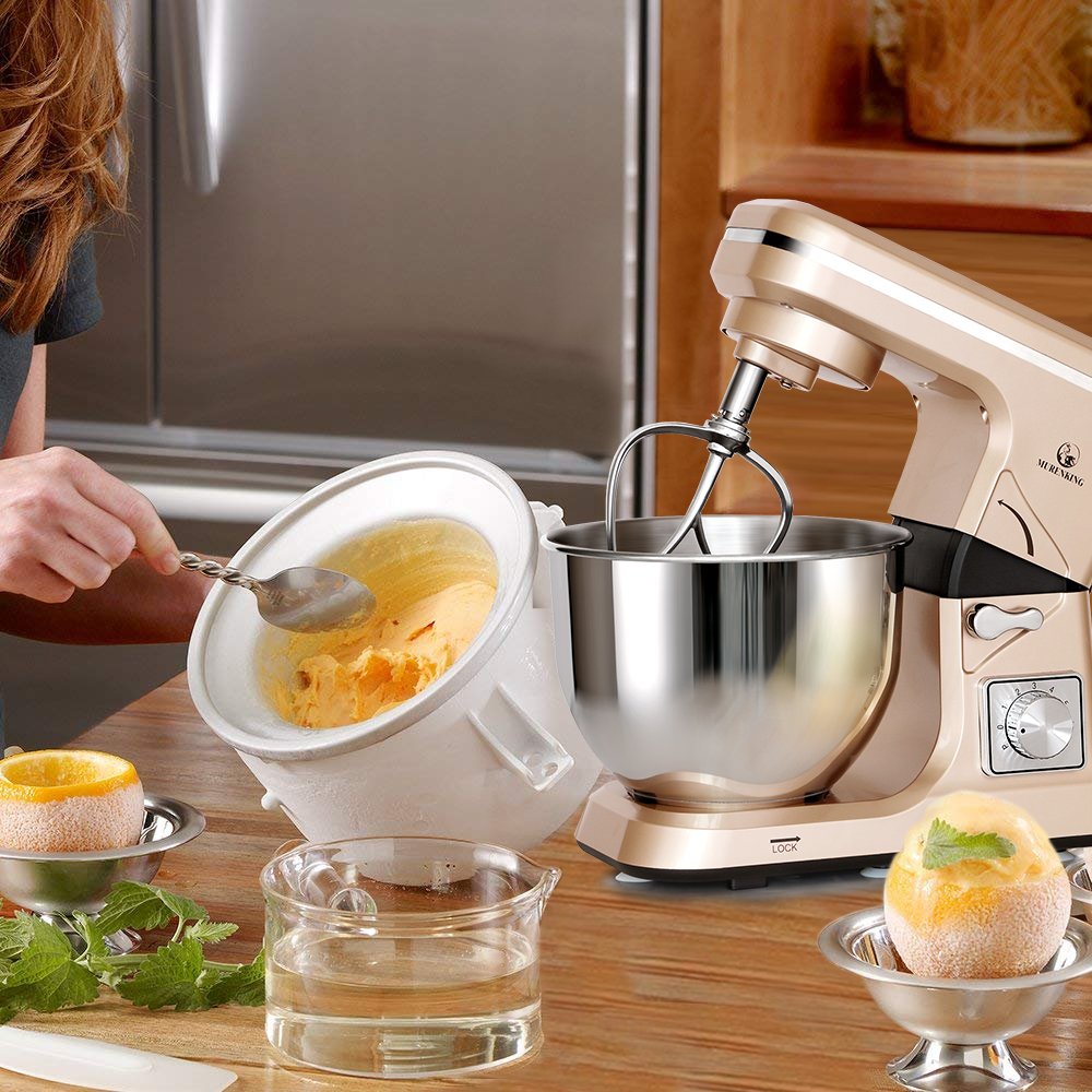 Stand Mixer,5.3-Qt & 500W & 6+P Speed MK36 Tilt-Head Kitchen Electric Food Mixers Home Baking Dough Machine with