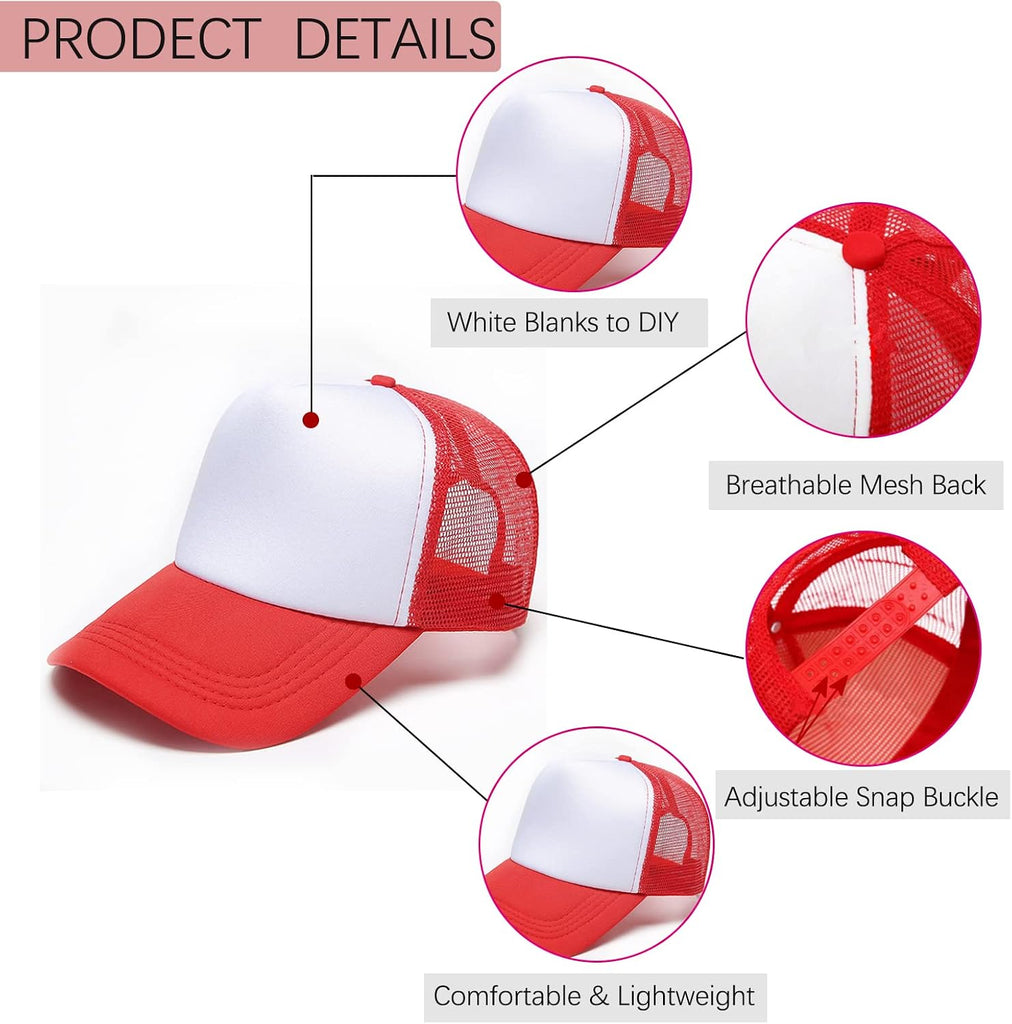 6 Pack Kids Trucker Hat Boys Girls Baseball Hat