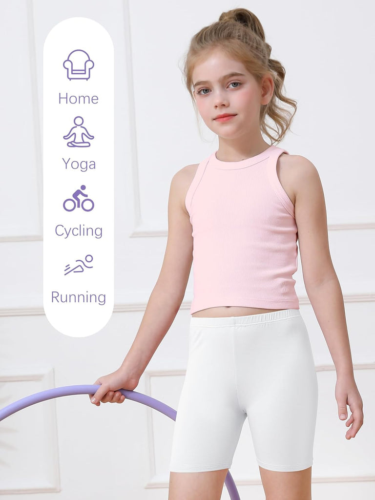 16 Pack Girls Biker Cartwheel Shorts Soft Under Dress Dance Shorts