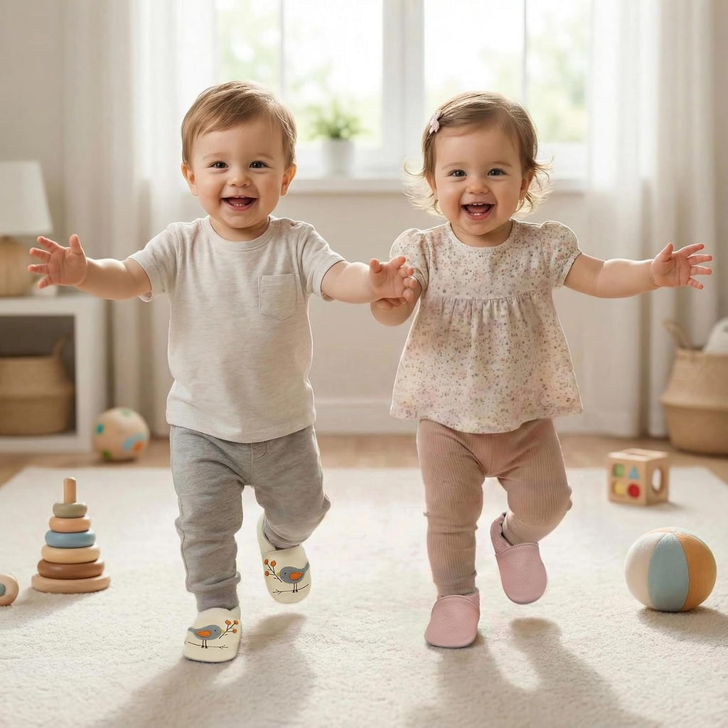 Leather Baby Shoes Soft Sole Baby Moccasins for Boys Girls