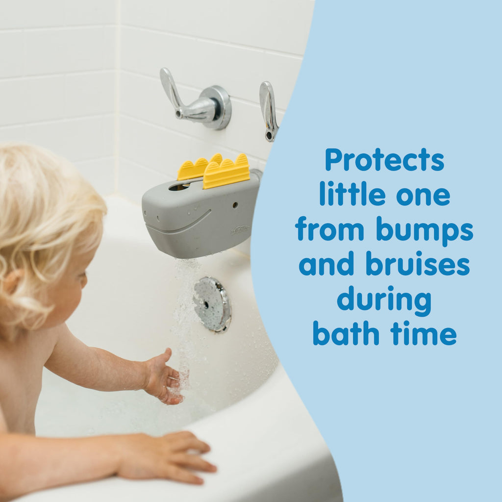 CleanUp Dino-Soft Baby Bath Spout Cover, Soft and Safe on Tub Faucet, Toddler Bathtub Safety for Kids, BPA Free