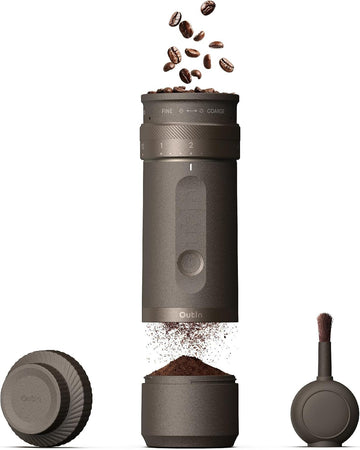 Fino Portable Electric Coffee Grinder with 28 Precise Grind Settings | Adjustable Coffee Bean Grinder, One-Touch Burr