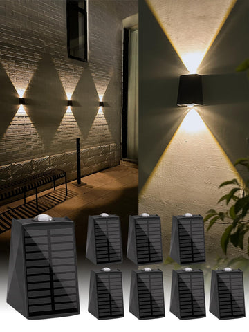 Solar Wall Lights Outdoor Waterproof Sconce for Outside, Garage, Fence