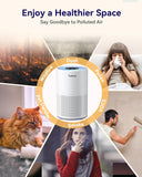 Air Purifiers for Bedroom Home Pets 1200 Ft², H13 True HEPA Air Filter Portable Air Purifier with 12