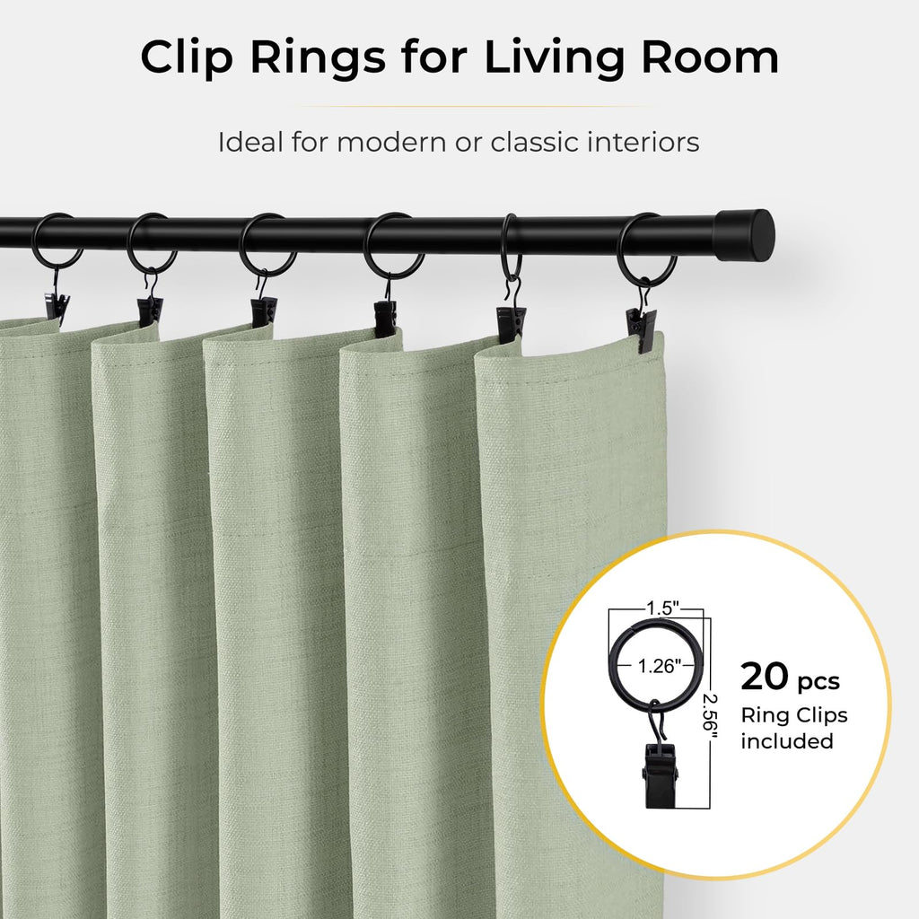 Sage Green Curtains 100% Blackout Curtains 50X72