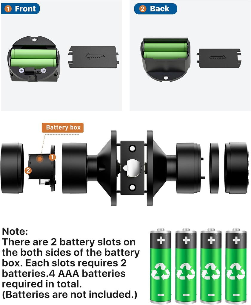 Door Knob with Keypad, Door Knob with Lock, Keyless Entry Door Lock with Code for Front Door Garage Home Apartment