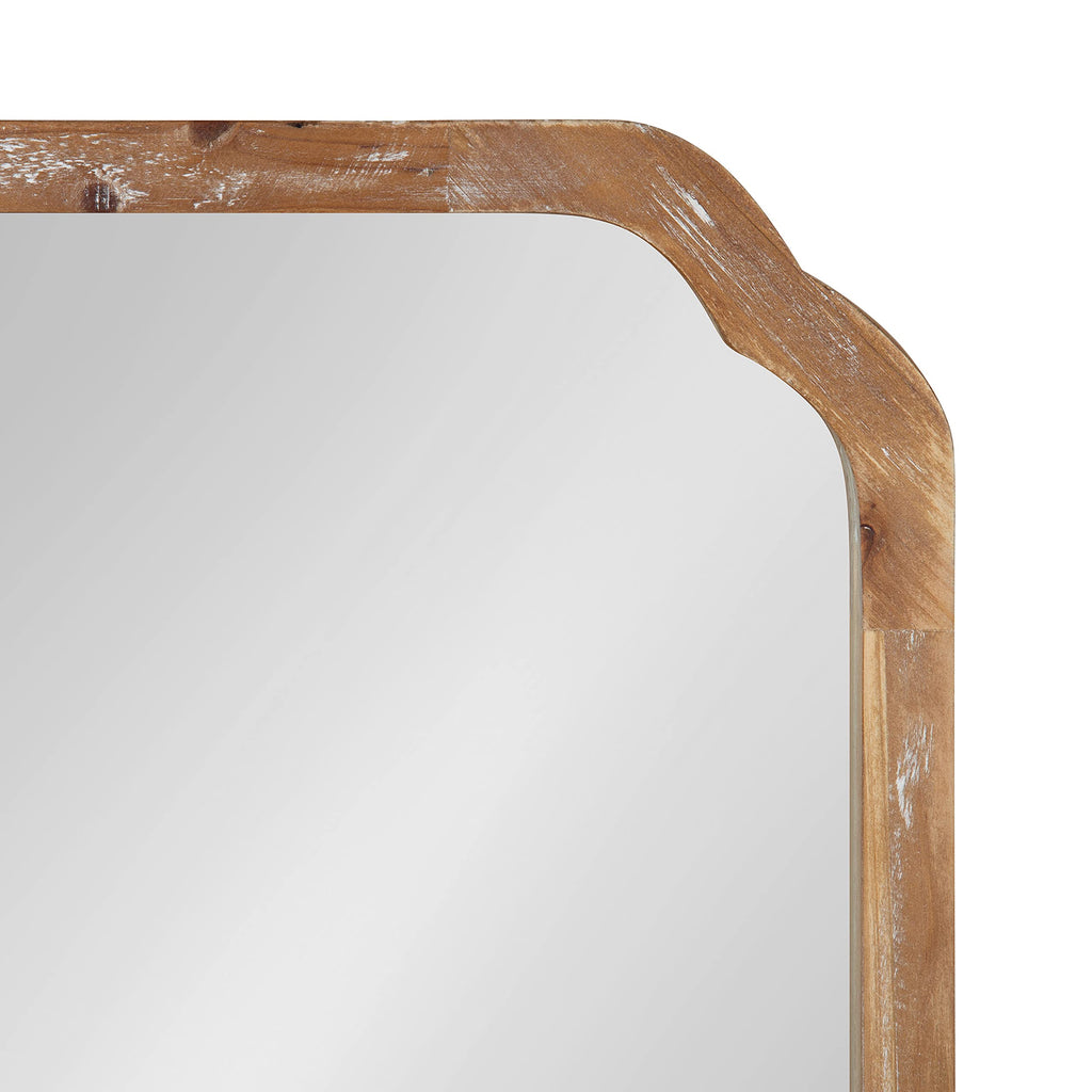 Marston Farmhouse Rectangle Wall Mirror; 24 x 36; Rustic Brown; Decorative Rustic Mirror for Wall
