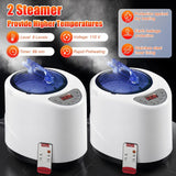 2 Person Sauna, Extra Large Sauna, Portable Steam Sauna Tent with 2 Steamers, 2 Folding Chair, 71”x 49”x 36”, Black