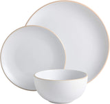 Rockaway 12-Piece Round Stoneware Dinnerware Set, Service for 4