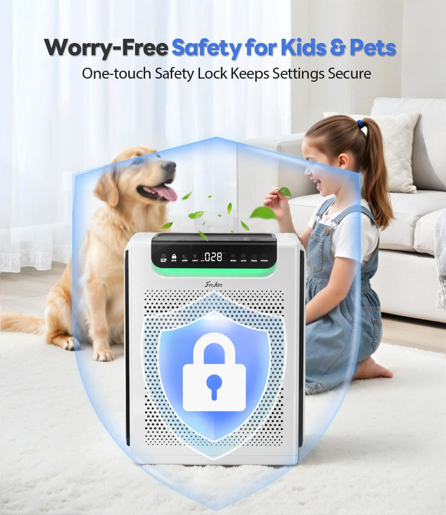 Air Purifiers for Home Large Room, Cover Up to 2600 Ft² with Washable Filters, Powerful Turbo Mode, 