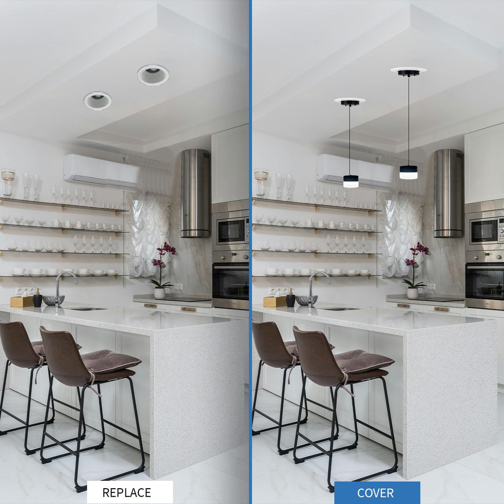 5/6" Recessed Can Light Conversion Kit, Can to Pendant Adapter