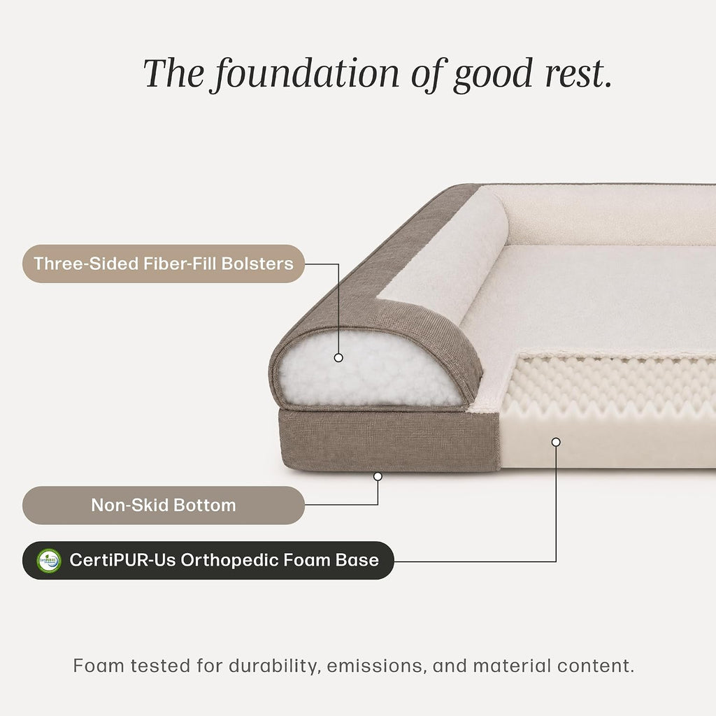 Daybed Orthopedic Sofa Dog Bed, Washable Cover, Jumbo+, Toast