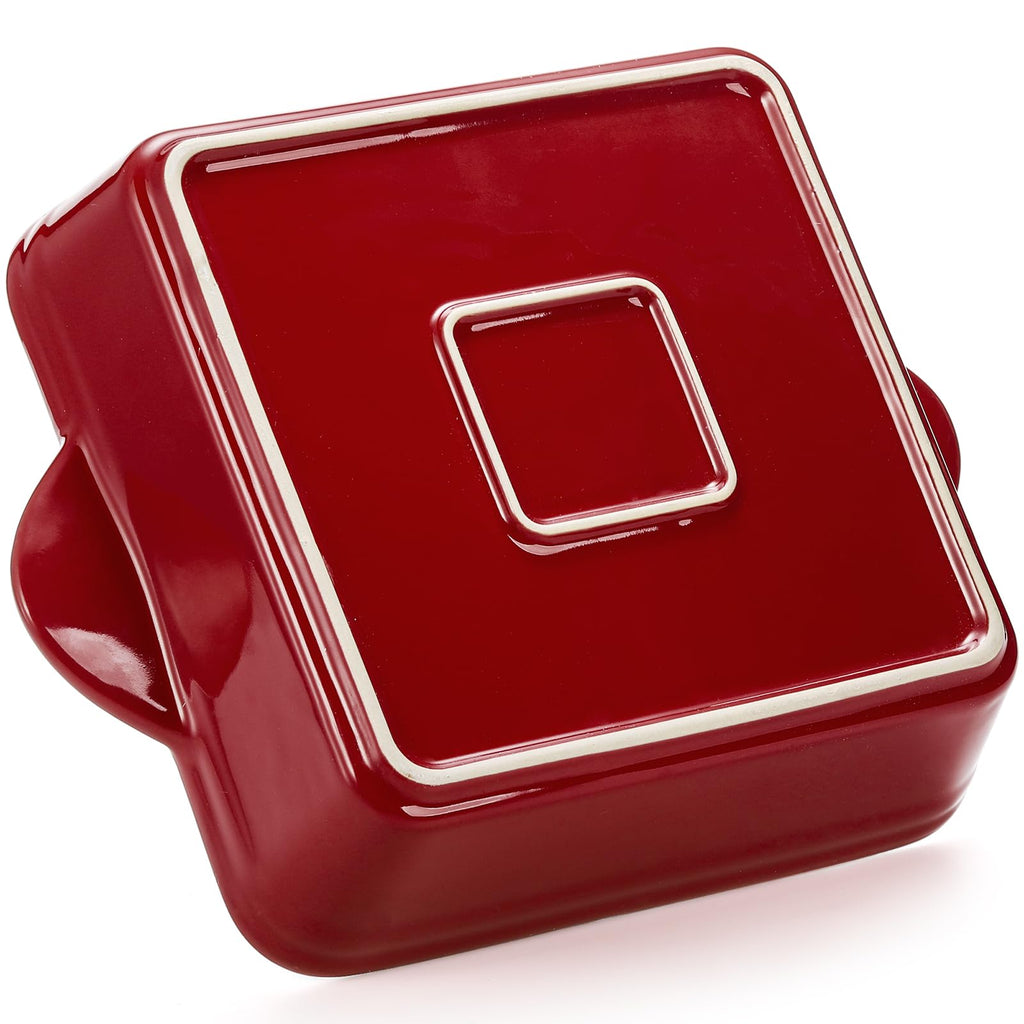 2 Pack Porcelain Baking Dish, Square 8.7 Inch Brownie Dish Lasagna Pan Roasted Meat Bakeware Set, 75 OZ Casserole