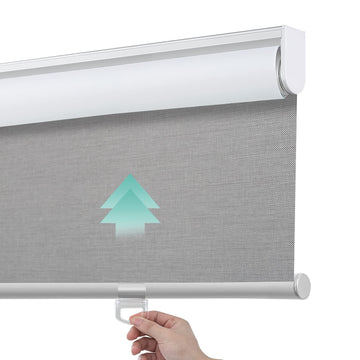 Custom Size Cordless 100% Blackout Roller Shades Window Shades with Textured Pattern Thermal Insulation UV Protection