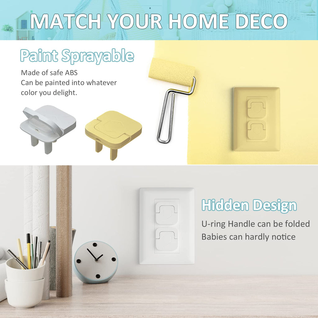 Baby-Proof Outlet Covers(60 Pack) - Child Safety Electric Plug Protectors to Prevent Power Shock