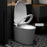 Smart Toilet with Auto-Flush & Heated Seat - Foot Sensor, Nightlight, Modern One-Piece Design