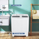 Portable Washing Machine, 20lbs Washer and Spinner Combo, Twin Tub 12lbs Wash & 8lbs Spin, Mini Compact Laundry