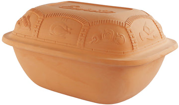 Eurita Clay Roaster, 7.2 Quart, Non-Stick Earthenware, Toxin-Free, Healthy Clay Pot Cooking, Versatile Cooking Dutch