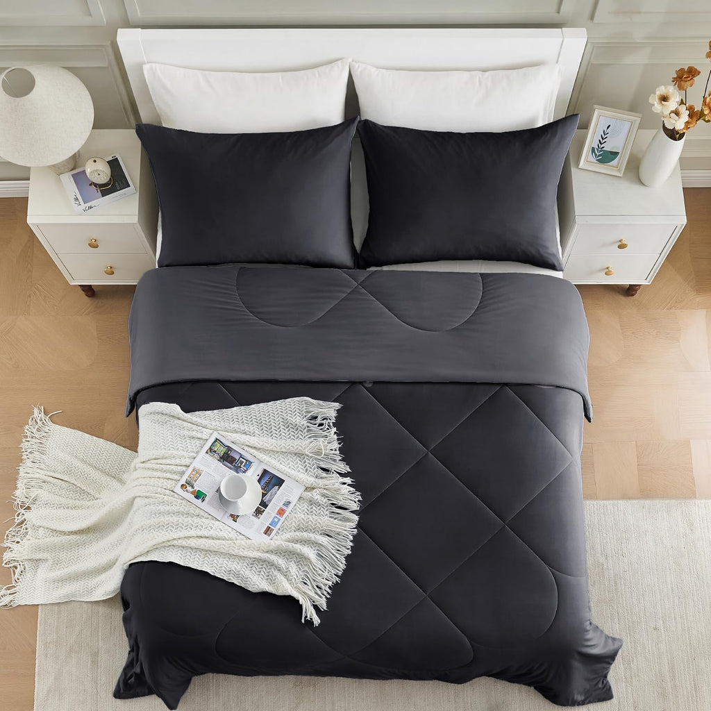 Cooling Comforter for Hot Sleepers Queen, Black 90"x90"