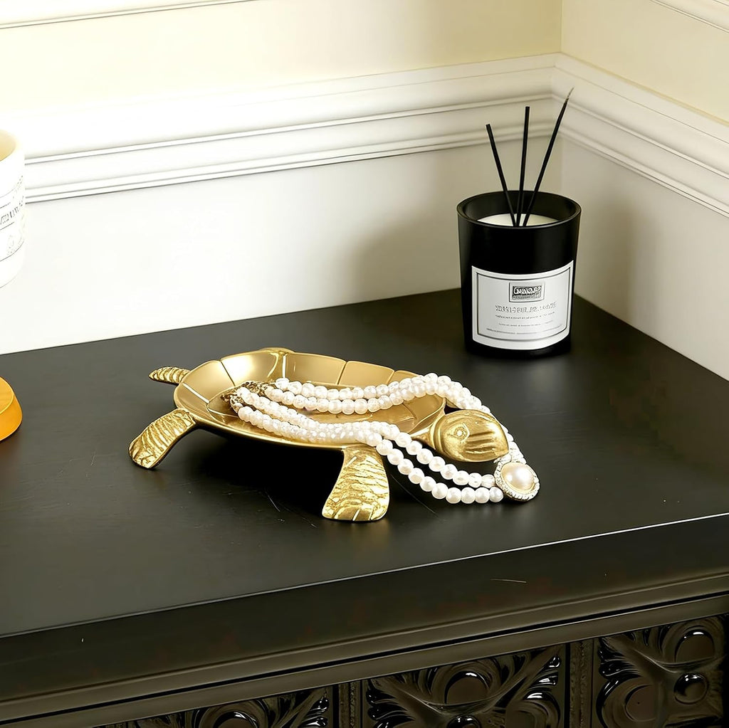 Brass Turtle Jewelry Tray - Candle Holder - Jewelry Dish - Perfect for Wax Candles, Rings, and Trinkets Dish,Birthday