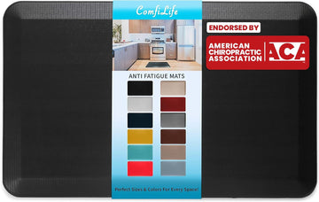 Anti Fatigue Floor Mat - 3/4 Inch Thick Kitchen Mats for Floor, Standing Desk Mat, Kitchen Rug - Comfort at Home