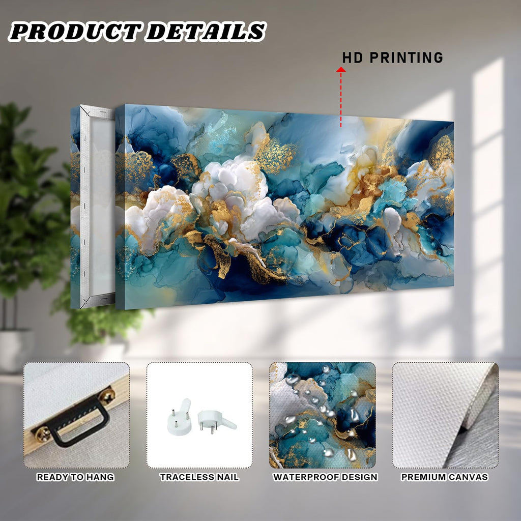 Abstract Texture Wall Art Marble Canvas Prints Fluid Lines Painting Poster Modern Luxury Pictures Contemporary