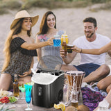 Nugget Ice Maker Countertop, 34 lbs/Day Pellet Ice Machine with Self-Cleaning, Fast Ice Ready in 10 Minutes, Portable