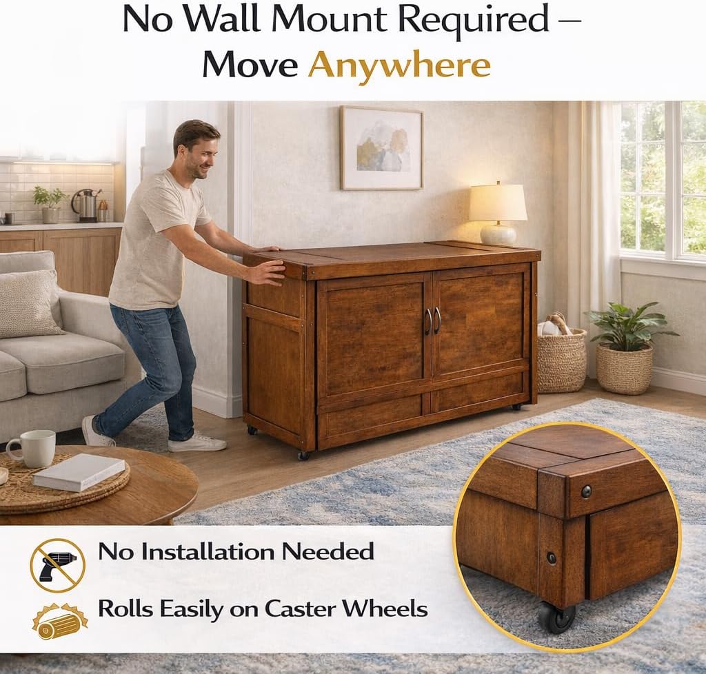 Murphy Cube Cabinet Bed (Cherry)