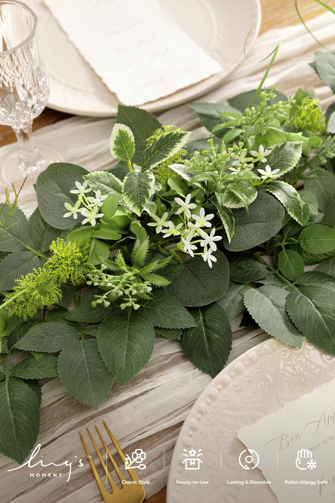 Green Artificial Flower Garland Wedding Arch 6 FT
