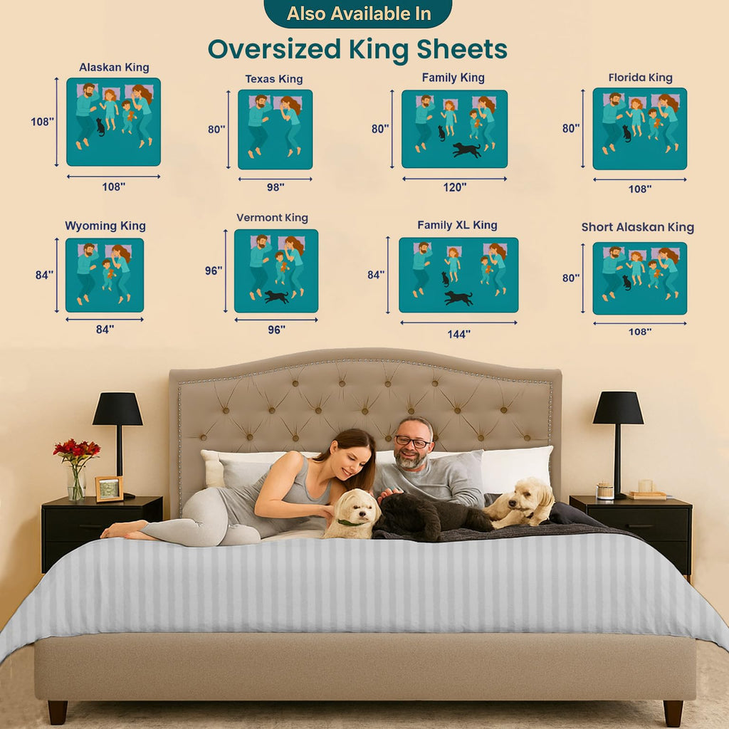 80" W x98 L 4Pc Texas King Sheet Set 100% Egyptian Cotton - 600 Thread Count, Fits 12" Deep Pocket - Soft Breathable