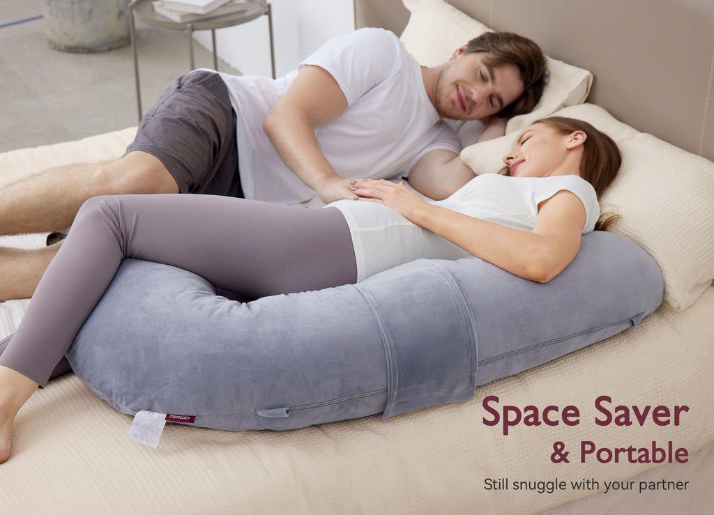 Original F Shaped Pregnancy Pillow with Adjustable Wedge Pillow