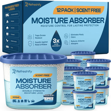 Premium Moisture Absorbers and Dehumidifier Tubs - High-Efficiency Closet Dehumidifier and Dehumidifier for Car