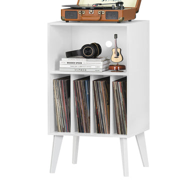 Record Player Stand, White Turntable Stand Holds up to 160 Albums