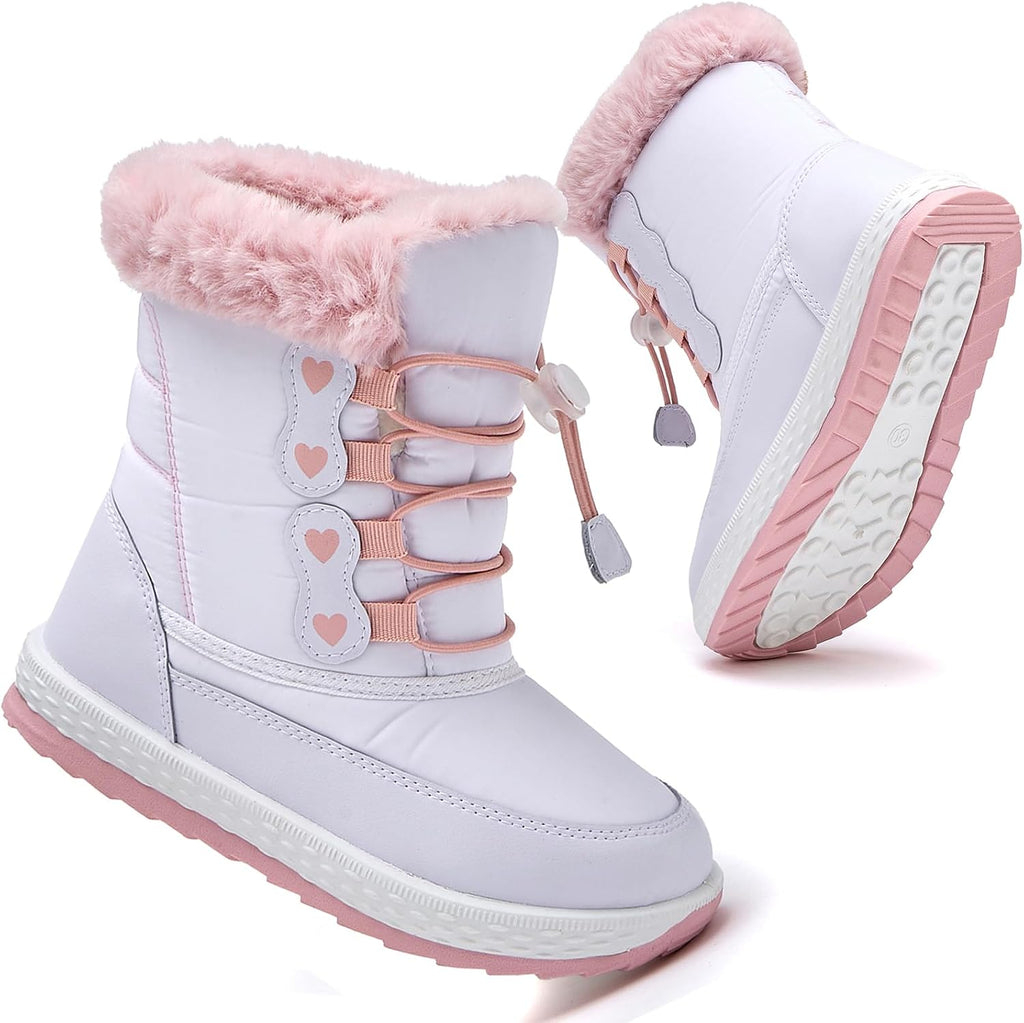 Kids Boys Girls Unisex Toddler Snow Boots Slip-Resistant Waterpoof Winter Fashion Shoe