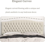 King Headboard Only, Upholstered Headboard King for Adjustable Bed Linen Tufted Wall Mounted Head Board with Solid
