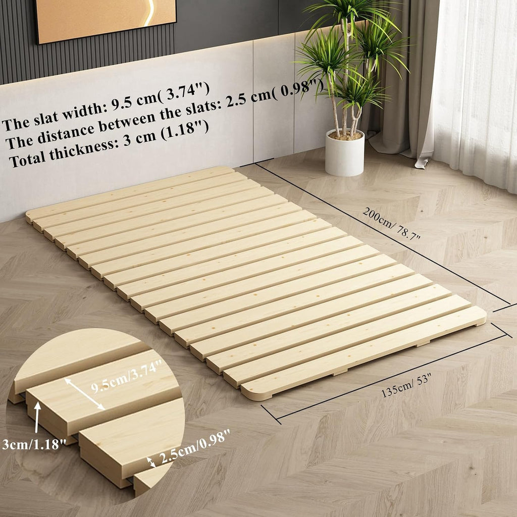 Foldable Floor Bed Frame for Japanese Futon Mattress