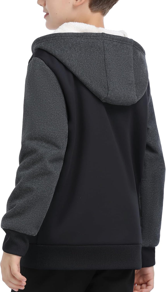 Boy Fleece Jackets Zip up Hoodies Coats for Boys