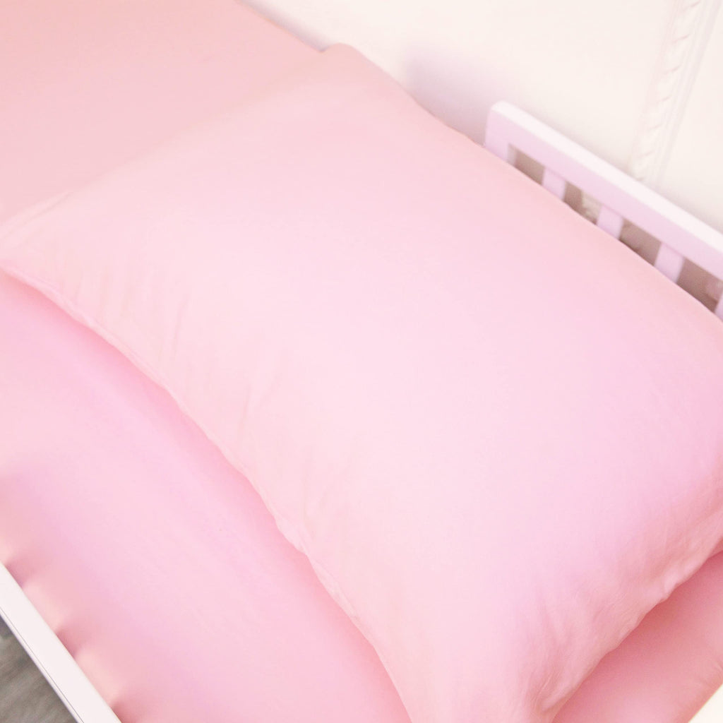 4-Piece Microfiber Toddler Bedding Set, Pink