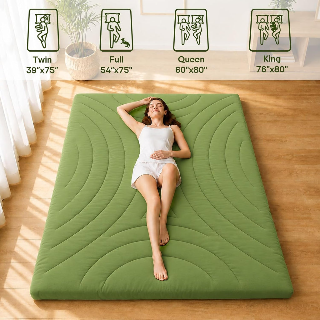 4in Japanese Floor Mattress, Foldable Futon Mattress